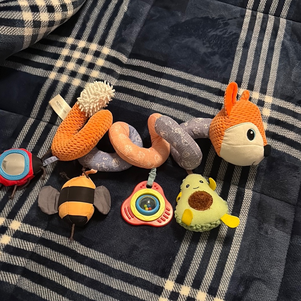 Orange and Gray Spiral Activity Toy